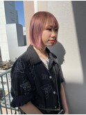 ワンブリーチで春のピンクカラー