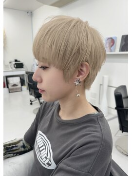 レヴ 草加店(LEV.) 切りっぱなしボブエアリーロング美髪ピンクブラウン