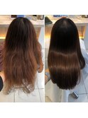 艶髪縮毛矯正Before/After