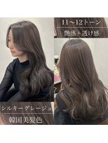 マインバイアフロートギンザ(MYNE by AFLOAT GINZA)&nbsp;レイヤーカット/グレージュ/後れ毛/顔まわり