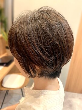 ヘアメイク クリア 本店(hair+make CLEAR) ナチュラルブラウン×小顔ショートボブ 30代40代50代