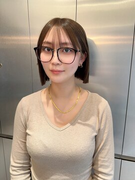 ヌイ 横浜(nui) シースルーバング 切りっぱなしボブ