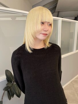 レノ(RENO) ブリーチハイトーン抜きっぱなしブロンド髪質改善レイヤーカット