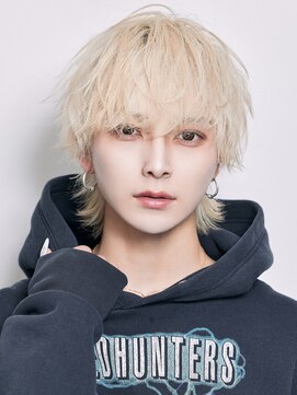 リップス 渋谷(LIPPS) 【ホワイトカラー×無造作マッシュ】