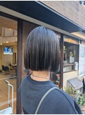 ぱつっとボブ×縮毛矯正
