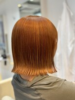 アリアバイエクラート 新宿南口店(ARiA by ECLART)&nbsp;オレンジベージュ　切りっぱなしボブ　【takano  style】
