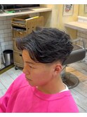 ラフカール　ニュアンスパーマ　フェード　海外風　メンズパーマ