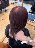 "ピンクカラー" 透明感ブリーチなしピンク