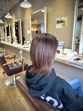 ヘアーメイクロージー 八軒店 (HAIR MAKE ROSY) シャドールーツxピンクベージュ