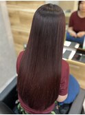 ワインレッドカラー×髪質改善トリートメント＊