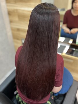アグ ヘアー ナッツ 秦野店(Agu hair nuts) ワインレッドカラー×ULTOWAトリートメント＊