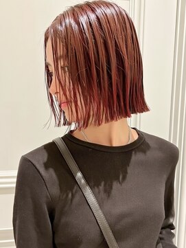 ノラギンザユー(NORA GINZA/U) 切りっぱなし外ハネボブ艶暗髪シースルーバング