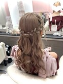 編みこみハーフアップ☆