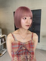 ヘアー アイス ルーチェ(HAIR ICI LUCE)&nbsp;ペールピンク/ハイトーン/ミニボブ/大野