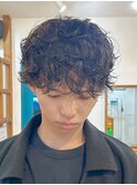 メンズ/センターパート/似合わせカット／ニュアンスパーマ