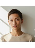 メンズカット/爽やかに動くフェザーパーマ/センターパート/越谷