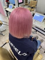 アジールヘア 所沢プロペ通り店(agir hair) ピンクベージュ ブリーチカラー