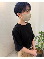 エフ ヘアーアンドリラクゼーション(F. hair & relaxation)&nbsp;コンパクトショートスタイル×ネイビーブルーダークブルー