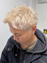 アクロ 本店(ACRO)&nbsp;メンズパーマ/スパイキーショート/ブロンドカラー