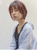 祐天寺【SALON&】ピンクベージュの丸みショート