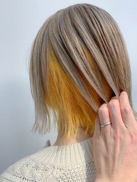 テトヘアー(teto hair) ことりベージュ、インナーカラー、イエロー、イルミナカラー