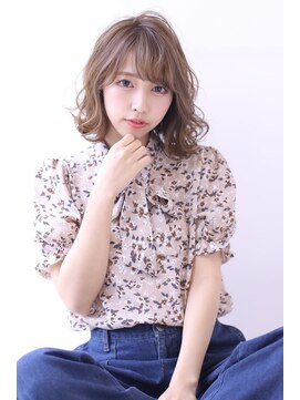 オーロ 宝塚店(ORO) ローライトココアブラウン大人かわいいゆるふわフリンジウェーブ