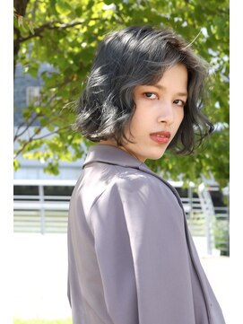 シエラ 心斎橋(CIERA.) CIERA.くすみブルー×ニュアンスカール