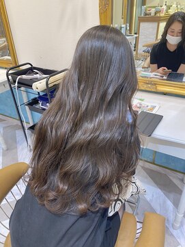 ロンドアベニール 北千住(Lond avenir) ブリーチなし透明感カラー　くびれヘア　アースカラー　西田大樹