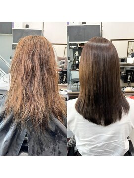 シンズ 銀座(sins) エイジングによる広がりをシルク髪に酸性ストレート[30代40代]