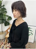 ダークトーンのボブパーマ