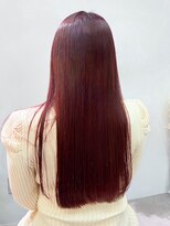 ミュラ(mulah)&nbsp;ブリーチなしチェリーレッド＊透明感艶髪ストレートロング