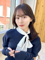 アフロートリノ(AFLOAT Leino)&nbsp;2wayバング 韓国前髪 シースルー ミディアム くびれヘア　顔周り