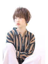 オーロ 緑地公園店(ORO)&nbsp;ローライトアッシュブラウン大人かわいい小顔ワンサイドショート