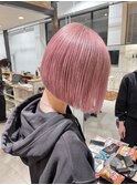 ピンクベージュ ダブルカラーインナーカラーケアブリーチ