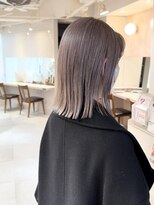 テトラ バイ ネオリーブ 横浜西口店(tetra by neolive)&nbsp;ミルクティーページュ　ボブ　ダブルカラー　ブリーチ