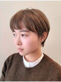 【SHARON原宿】暖かいミルクティカラー×ナチュラルショート