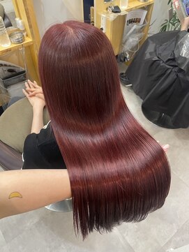 ラフ 原宿(L.a.a.g.f harajuku) 艶感チェリーレッドカラー@原宿