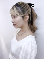 ポニーテール　韓国ヘア　渋谷ヘアメ　ケンニプモリ