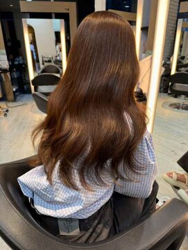 ダブル(W) レイヤーロング/ブラウンカラー