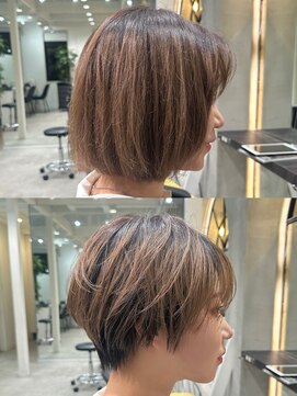 ロンドエニカ 大宮(Lond enika) ショート/ハイライトカラー/白髪/白髪ぼかし/くびれヘア/■1