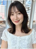 ミディアムレイヤーカットくびれヘアミディアムボブRI-74
