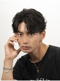フェザーパーマセンターパート毛流れパーマニュアンスパーマ