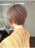 くびれショートボブ40代50代グレイカラー白髪染め白髪ぼかし