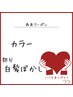 【脱白髪染め・明るい白髪染め】カラー&部分白髪ぼかし￥12,320