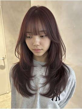 チル 福井駅前店(Chill) 福井レイヤーハッシュカット顔周り艶カラー艶髪髪質改善ブリーチ