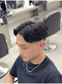 ラフカール フェード 海外風 センターパート かきあげ
