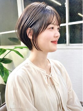 アンク(ank) 耳掛けショート前髪あり20代30代40代面長丸顔えらはり小顔