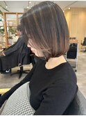 タッセルボブ/切りっぱなしボブ/ハイライト/20代/30代/40代