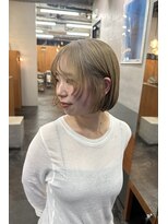 ニール 名古屋 伏見 丸の内(NEELU)&nbsp;【RIE】顔まわりレイヤーハイトーンボブ