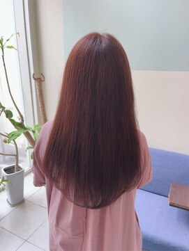 マテカ ヘアー(mateca hair) ツヤ感ピンク×ロング